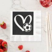 Voetbal Heart Servet (Insitu)