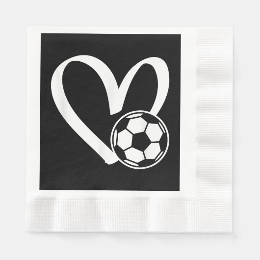 Voetbal Heart Servet (Voorkant)