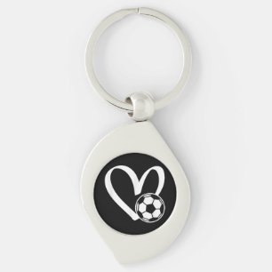 Voetbal Heart Sleutelhanger