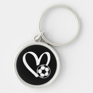 Voetbal Heart Sleutelhanger