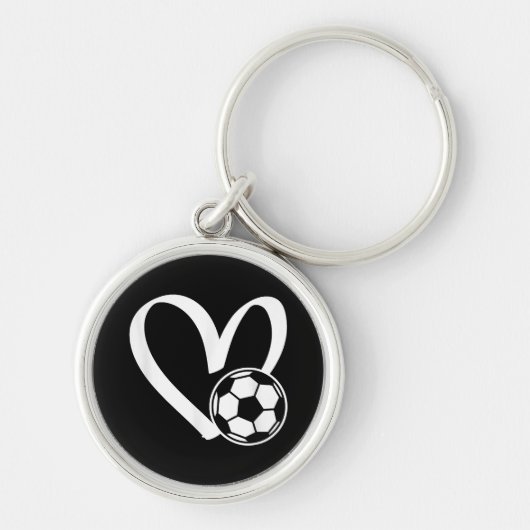 Voetbal Heart Sleutelhanger (Voorkant)