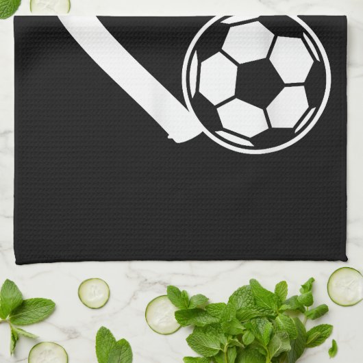 Voetbal Heart Theedoek (Gevouwen)