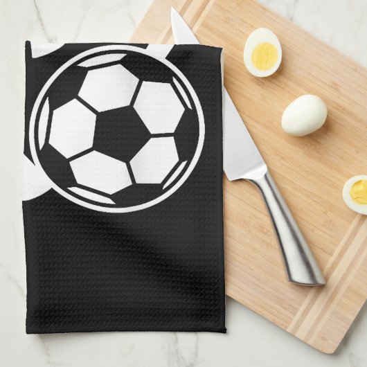 Voetbal Heart Theedoek (Quarter Fold)
