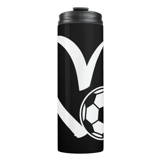 Voetbal Heart Thermosbeker (Voorkant)