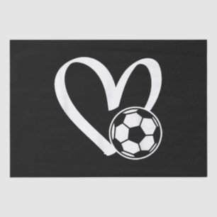 Voetbal Heart Tissuepapier