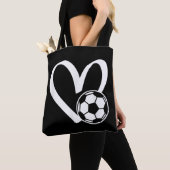 Voetbal Heart Tote Bag (Dichtbij)