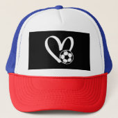Voetbal Heart Trucker Pet (Voorkant)