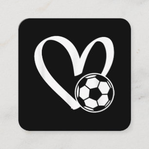 Voetbal Heart Vierkante Visitekaartje