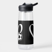 Voetbal Heart Waterfles (Links)