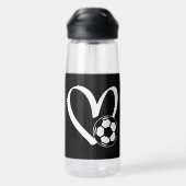Voetbal Heart Waterfles (Achterkant)