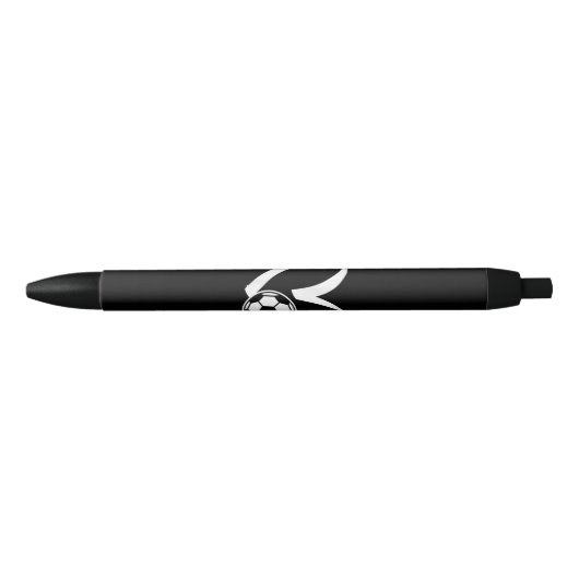 Voetbal Heart Zwarte Inkt Pen (Voorkant)