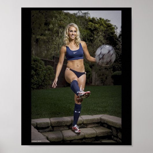 Voetbal Heather Mitts Feeley Voetbalverdediger Mic Poster (Voorkant)
