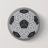 voetbal heilige geometrie ronde button 5,7 cm (Voorkant)