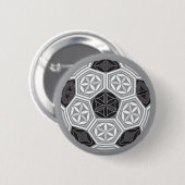 voetbal heilige geometrie ronde button 5,7 cm (Voorkant /achterkant)
