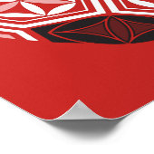 voetbal heilige geometrie rood poster (Hoek)