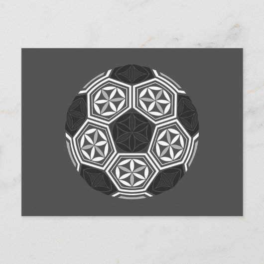 voetbal heilige meetkunde briefkaart (Voorkant)