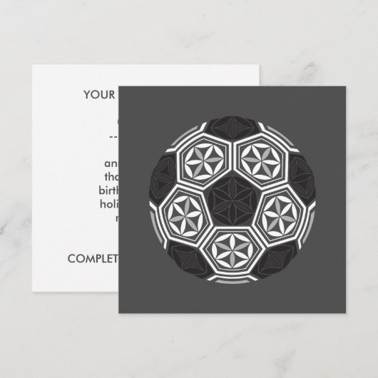 voetbal heilige meetkunde kaart (Voorkant / Achterkant)