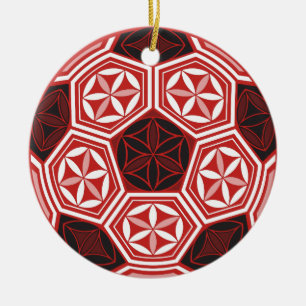 voetbal heilige meetkunde keramisch ornament