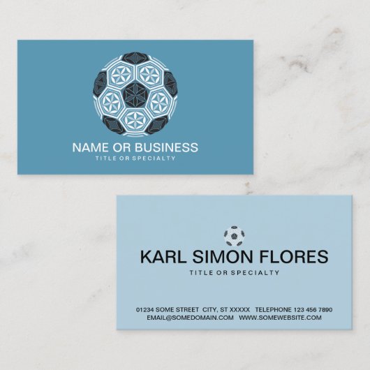 voetbal heilige meetkunde visitekaartje (Voorkant / Achterkant)