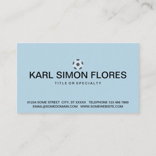 voetbal heilige meetkunde visitekaartje (Achterkant)