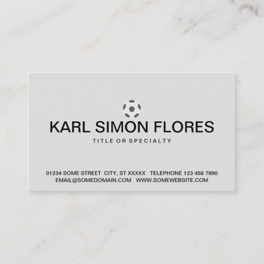 voetbal heilige meetkunde visitekaartje (Achterkant)
