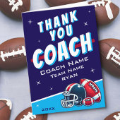 Voetbal Helm Voetbal Cartoon Coach Bedankkaart