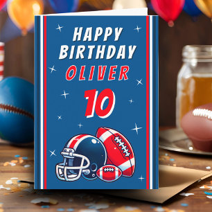 Voetbal Helm Voetbal Cartoon Happy Birthday Kaart