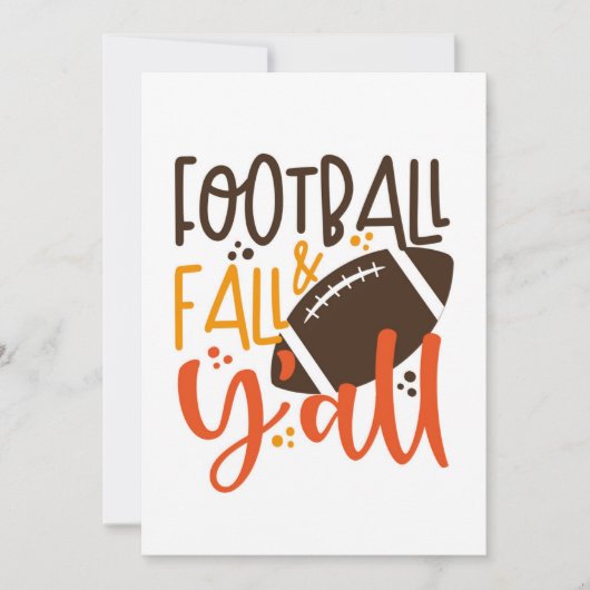 Voetbal Herfst & Y'all Kaart (Voorkant)