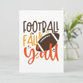 Voetbal Herfst & Y'all Kaart (Staand voorkant)