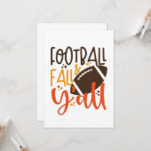 Voetbal Herfst & Y'all Kaart (Voorkant / Achterkant in situ)