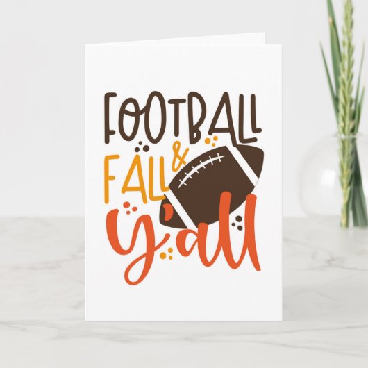 Voetbal Herfst & Y'all Kaart (Voorkant)