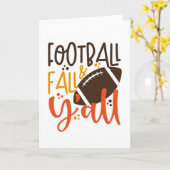 Voetbal Herfst & Y'all Kaart (Gele Bloem)