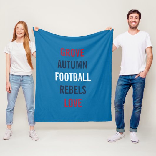 Voetbal Herfstbries Tailgate Feest Cozy  Fleece Deken (In situ)