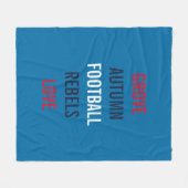 Voetbal Herfstbries Tailgate Feest Cozy  Fleece Deken (Voorkant (Horizontaal))