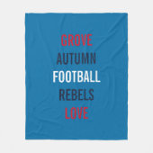 Voetbal Herfstbries Tailgate Feestje Knus  Fleece Deken (Voorkant)