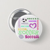 Voetbal herhalen ronde button 5,7 cm (Voorkant /achterkant)