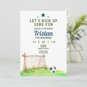 Voetbal Het is Speltijd Elke Leeftijd Verjaardag U Kaart (Staand voorkant)
