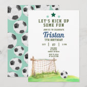 Voetbal Het is Speltijd Elke Leeftijd Verjaardag U Kaart (Voorkant / Achterkant)