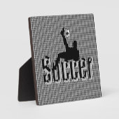 Voetbal het spel, foto Plaque Fotoplaat (Voorkant)