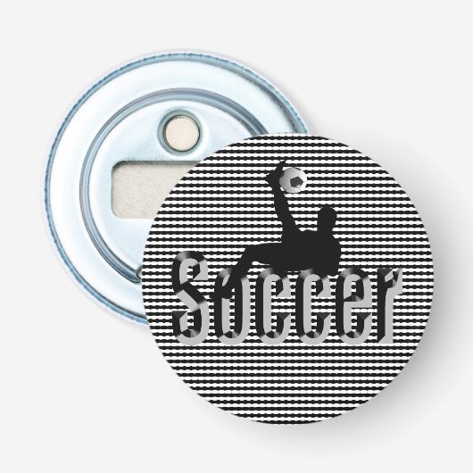 Voetbal het spel, Magnetische bottenopener Button Flesopener (Voorkant)