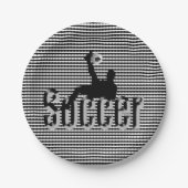 Voetbal het spel, papieren Borden Papieren Bordje (Voorkant)