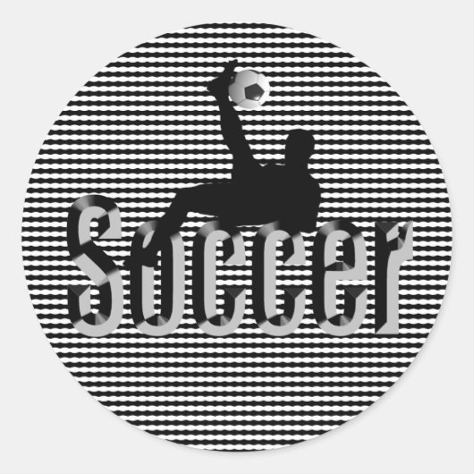 Voetbal het spel, ronde Stickers (Voorkant)