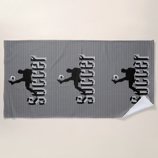 Voetbal het spel, strand handdoek (Voorkant)