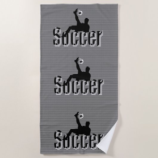 Voetbal het spel, strand handdoek (Voorkant)