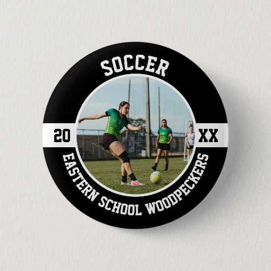 Voetbal High School Senior Night Ronde Button 5,7 Cm (Voorkant)