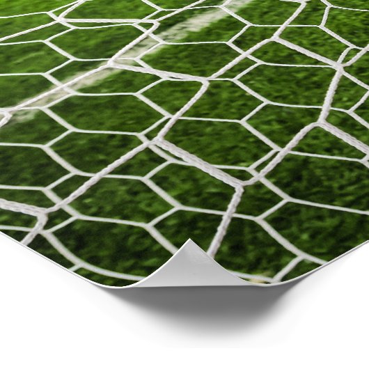 Voetbal Hitting Goal Net Poster (Hoek)
