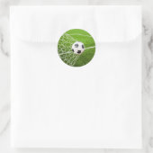 Voetbal Hitting Goal Net Ronde Sticker (Tas)