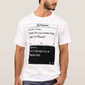 Voetbal "Hoe weet je dat dat niet buitenspel was" T-shirt (Voorkant)