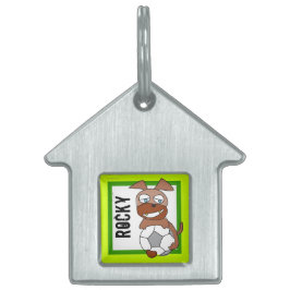 Voetbal Hond Huisdier Tag Huisdieren Naamplaatje