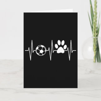 Voetbal Hond Shirt Grappige Hond Liefhebber Voetba Kaart